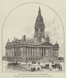 Das neue Rathaus von Portsmouth, eröffnet vom Prinzen und der Prinzessin von Wales, 9. August